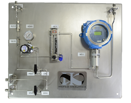 Sistema de análise com Analisador de CO2 - Dioxido de Carbono e Metano CH4 para biogas e biometano